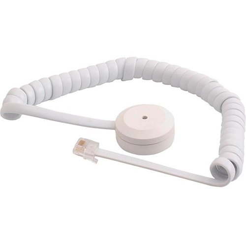 GD 335-SJ Alarmtech GD 335 Détecteur de bris de verre avec sortie à transistor, câble spiralé de 3m, Grade 2, blanc